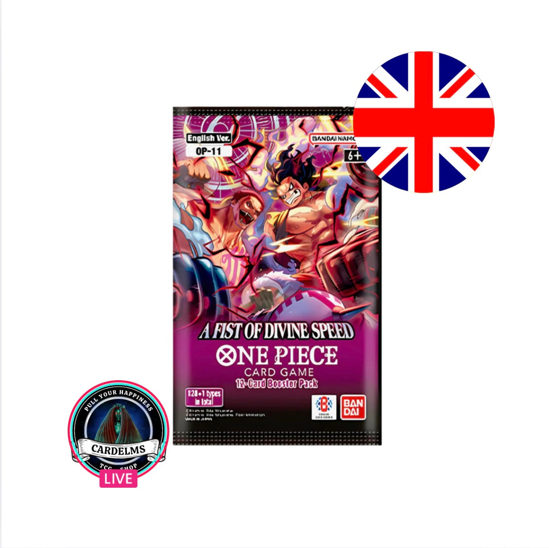 One Piece Card Game – 𝐎𝐏𝟏𝟏 „A Fist of Divine Speed“ Display EN