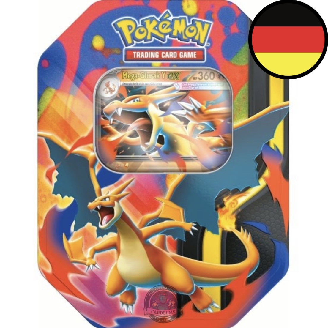 Pokemon Mega Glurak EX Tin Box