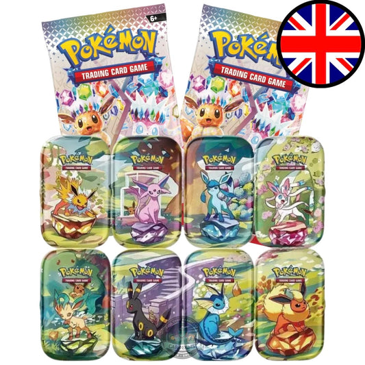 Pokemon Prismatic Evolutions Mini Tin Box (zufällig)
