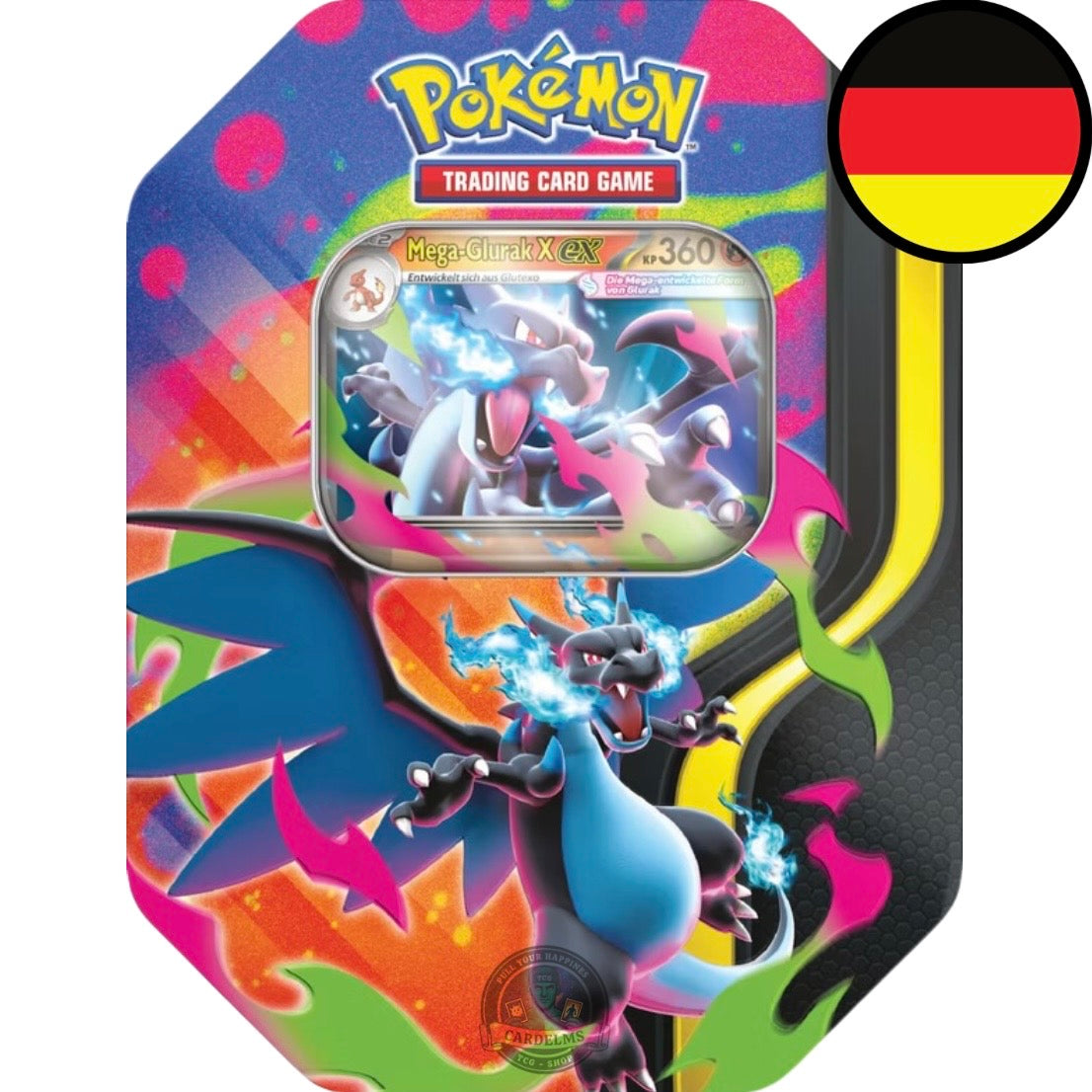 Pokemon Mega Glurak EX Tin Box