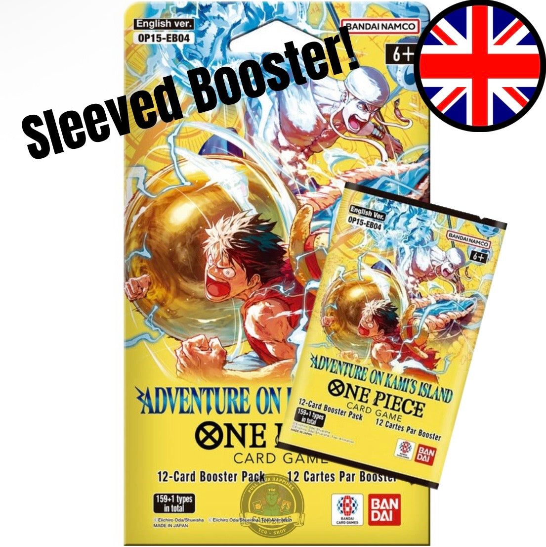 One Piece Card Game OP15-EB04 „Adventure on Kami’s Island“ Sleeved Booster EN