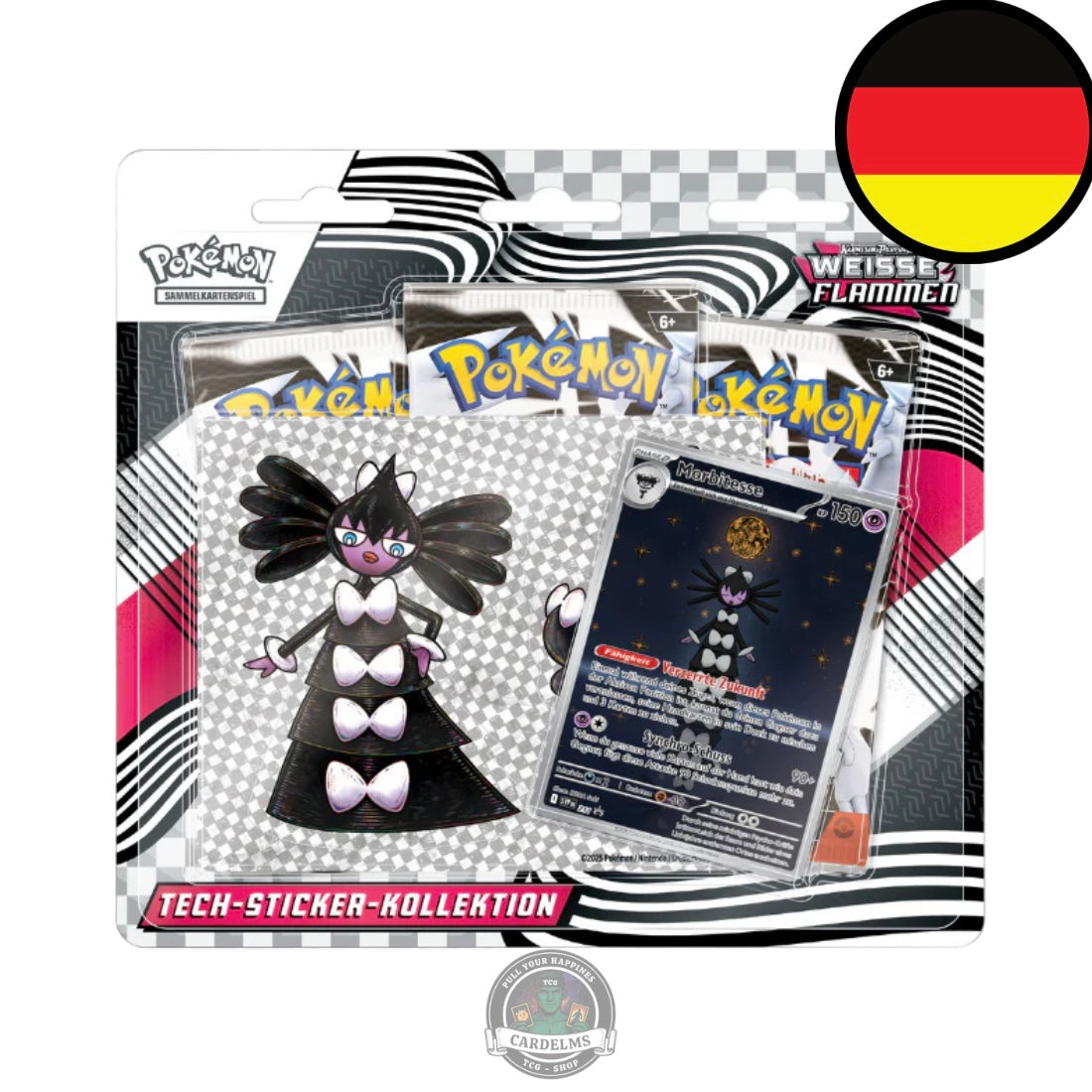 Pokemon Weisse Flammen Tech-Sticker Kollektion