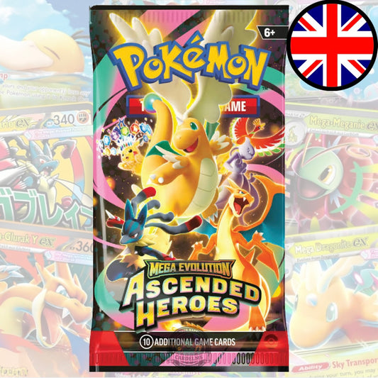 Pokemon Ascended Heroes - Boosterpack (ab 3 Stück als random Tech Sticker Collection)